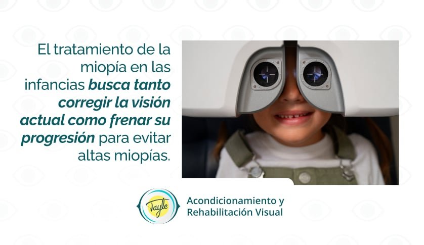 El tratamiento de la miopía en Tayle busca tanto corregir la visión como frenar su progresión para evitar altas miopías.